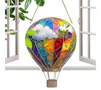 Decoración De Globo Aerostático | Adorno De Farol Globo Aerostático,Adorno Decorativo Colorido para Jardín Hogar Ventana Puerta Árbol Decoración Acrílica