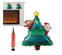Decoración De Globos Navideños - Manualidades Decorativas Con Árbol, Reno Y Papa Noel | Globos Inflables Que Se Mantienen De Pie - para Fiesta Cumpleaños Año Nuevo Invierno y Fiestas Festivas