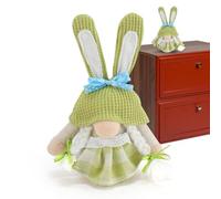 Decoración de gnomo de Pascua, Figura enana de Hadas sin Rostro, decoración del hogar con Orejas de Conejo, muñeca de gnomo de Primavera para Interior de Coche, Cama, Sala de Estar, Escritorio