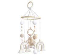 Decoración de guardería arcoíris | Móvil para cuna, móvil para bebé de 7, 9x19, 3 pulgadas para cuna, decoración de guardería Boho Rainbow, bebé colgante para habitación de niños