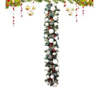 Decoración De Guirnalda Navideña - Led Pine Swag | Festivo Invierno Vacaciones Chimenea Mantel Acento Verde Interior Exterior Fiesta De Temporada para El Hogar Mantel Mesa Entrada Escaleras por