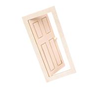 Decoración de habitación en miniatura, puerta de granero de madera negra para casas de muñecas, modelo de muebles de baño, accesorios hechos a mano en miniatura para casas de muñecas