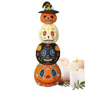 Decoración de Halloween - 4 juegos de Halloween Gumbler hinchable | Decoraciones HALLOWEAN TUMBLER para decoraciones de mesa, jardín, salón, fiesta, pasillo y escritorio | Naranja, en blanco