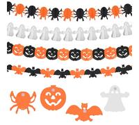 Decoración de Halloween, 4 Piezas de Guirnalda Banner para Haunted House Party Garden