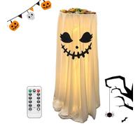 Decoración de Halloween al aire libre fantasma 80 cm Luces LED de miedo
