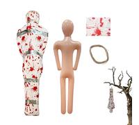 Decoración de Halloween cadáver - Decoración de Halloween cadáver inflable - Decoraciones aterradoras realistas sanguinolentas para cementerio jardín porche césped, decoración misteriosa