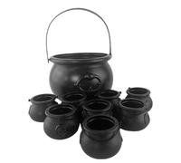 Decoración de Halloween Cauldron - Juego de 9 brujas de Halloween Cauldron | Soporte para cuencos de caramelos de 2,09 pulgadas | Cuencos multifuncionales para servir | Caldero de caramelos | Cubo de