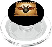 Decoración de Halloween con diseño de murciélago bajo luna llena PopSockets PopGrip para MagSafe