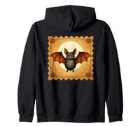 Decoración de Halloween con diseño de murciélago bajo luna llena Sudadera con Capucha