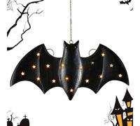 Decoración de Halloween con murciélago, gótico, luces LED, decoración de | Murciélagos LED para decoración de Halloween para el hogar, apartamento, dormitorio, casa encantada, granja, porche, jardín