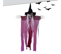 Decoración de Halloween de bruja, Decoraciones de brujas al aire libre - Ornamento al aire libre de terror,Objetos de escena del hogar brujado, adorno de bruja para decoración interior y exterior