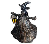 Decoración de Halloween de brujas - luz decorativa de pie de pie | Decoración de animatronics de resina de Halloween-Luz nocturna de bruja antideslizante resistente a los rayos de resina para el céspe