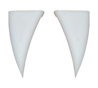 Decoración de Halloween para coche, 2 colmillos de vampiro 3D de 4.6 pulgadas, dientes de parachoques | Decoración de rejilla de cuernos de ABS impermeables, colmillos impermeables para