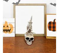 Decoración de Halloween para exteriores, adorno de resina de Halloween. Pieza de escritorio. Estilos: cubre las orejas, cubre la boca y los ojos. Da un misterio. Para el hogar y el lugar de trabajo
