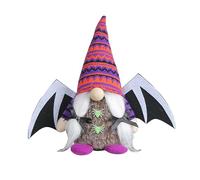 Decoración de Halloween para jardín, espeluznante. Peluche con alas de Halloween, adorable muñeca sin máscara para temporada fantasmal y regalo festivo, estatua de elefante de jardín al aire libre