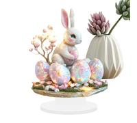 Decoración de Huevos | Signo De Oficina como Un Adjunto A Pizarra Negro | Adorno 2D-Easter Acrílico, Huevos Coloridos, Decoración De Conejo, Escudo para El Hogar