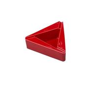 Decoración de interior Cenicero de forma triangular cerámica Ceniceros simples y modernos for sala estar Oficina Restaurantes Bar decoración artística del hogar, etc para el escritorio(Red,Medio)