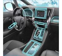 Decoración de interiores Película interior del coche, panel de engranajes navegación, cubierta consola central, película protectora TPU antiarañazos, para Toyota Alphard Esteemed Edition 2020-2023