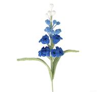 Decoración de jacinto de hilo de algodón hecho a mano, arreglo floral resistente y colorido para una decoración duradera de interiores (azul oscuro)