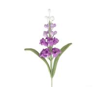 Decoración de jacinto de hilo de algodón hecho a mano, arreglo floral resistente y colorido para una decoración duradera de interiores (morado)