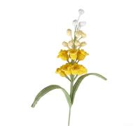 Decoración de jacinto de hilo de algodón hecho a mano, arreglo floral resistente y colorido para una decoración duradera de interiores (amarillo)