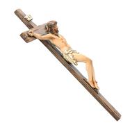 Decoración de Jesús - Cruz de Jesús Resina de 9,6 Pulgadas | Estatua De Arte Cristiano De Escritorio Hecho A Mano | Crea Un Ambiente Reverente Inspirado En La Fe Para Espectáculos En Casa Y