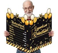 Decoración de jubilación XXL, tarjeta de despedida grande para colegas (A2), tarjeta grande de jubilación divertida, regalo de pensión, tarjeta plegable, tarjeta de despedida, colega, pensión, regalos