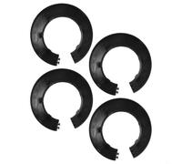 Decoración de la cubierta del tubo negro 4pcs, anillo plástico del escudo de los PP del diámetro de 50m m para el grifo de la válvula del ángulo del tubo de agua