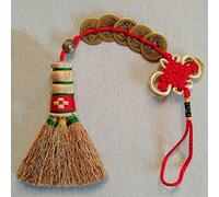 Decoración De La Escoba Junto A La Cama Del Bebé Espíritus Malignos Durmiendo Mini Escoba Del Bebé, Plántulas De Sorgo, Fabricación De Paja(Colour:Cinco Emperadores)