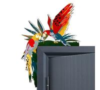 Decoración De La Esquina De La Puerta: Adorno De Loro Pintado A Mano, Arte Moderno De La Puerta De La Puerta | Topper De Forma De Pájaro De Madera, Pieza De Decoración De Estante De Pared, Estante De