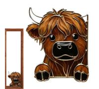 Decoración De La Esquina De La Ventana - Diseño Acrílico 2D De Una Mirando, De Navidad para Animales De Granja,Adecuado para La Sala El Espejo La Repisa De La Pared La Cabecera Y El