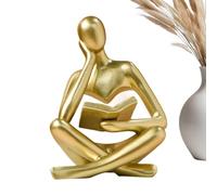 Decoración De La Estatua Del Pensamiento,Ornamento Moderno Coleccionable Pequeño En Meditación | Escultura Figura Decorativa del Pensador - Para Oficina Sala Estante Regalo de Casa Mesa de Baja