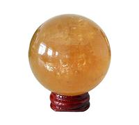 decoración de la habitación For Piedras preciosas de calcita amarilla natural Esfera de cuarzo Color cítrico Accesorios de decoración del hogar for sala de estar Cristales mágicos Piedras decorativas