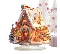 Decoración De La Pieza Maestra Del Pueblo De Navidad - Signo LED Snow House Acrílico Iluminado | Decoración De Cabina De Vacaciones Iluminada, Ornamento Del Festival De Invierno Para El Salón De Té |