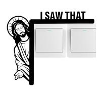 Decoración de la puerta cristiana - Jesús he visto ese diseño, acento rincón de madera creativa, decoración del hogar religiosa artesanal, acabado duradero | Ideal para entradas