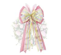 Decoración de lazo de Pascua - 28 x 50 cm, lazos coloridos para decoración de árbol de Pascua | Coloridas corona de vacaciones y decoraciones de árbol | Lazos de primavera para interior y exterior
