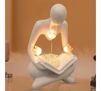 Decoración de librería, lámpara de libro, tulipanes, decoración de libros, librería, lámparas, decoración, estantería estética, decoración de la habitación, figuras decorativas, sala de estar, regalos