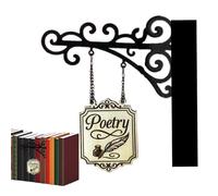 Decoración de libros para estantería | para el lector de tworm Wall Art Home Classroom Decoration Halloween Men Bibliotecario femenino | Sign Hangoble amante de los libros