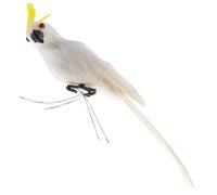 Decoración de Loro Artificial de Espuma y Pluma, Blanco, para Hogar