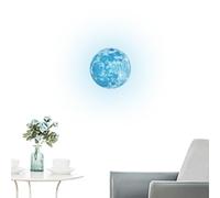 Decoración de luna fluorescente, adhesivo de pared que absorbe la luz, decoración de pared luminosa, calcomanías de pared de luna fluorescente, tecnología de impresión HD autoadhesiva para habitación