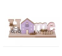 Decoración de madera con inscripción "Home" - 30 x 12 cm