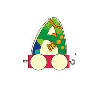 Decoración De Madera Letra De Madera A Con Ruedas 50x30x70mm NUEVO Cumpleaños