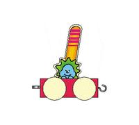 Decoración De Madera Letra I Con Ruedas 50x30x70mm NUEVO Cumpleaños