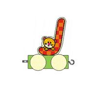 Decoración De Madera Letra J Sobre Ruedas 50x30x70mm NUEVO Cumpleaños