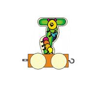 Decoración De Madera Letra T Sobre Ruedas BxLxH 50x30x70mm NUEVO Cumpleaños