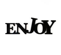 Decoración de madera para colgar con texto "Enjoy" - Mural de pared para cocina, salón o dormitorio, texto en madera divertido
