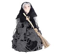Decoración de Magia aterradora - Muñeca de de Halloween, Escoba de Terror | Muñeca Colgante aterradora, Accesorio Terrible, casa embrujada, atmósfera Nocturna, Detalles Oscuros Esenciales