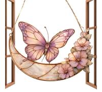 Decoración de mariposas | 2D diseño de vidrieras decorativas, atrapador de luces para pared exterior y jardín - para terraza, balcón, ventana, salón, dormitorio, fiesta, cumpleaños