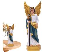 Decoración De Mesa De Ángel - Estatua De Resina De San Rafael Arcángel | Figura Navideña para Suministros Festivos para Gabinetes De TV, Mesitas De Noche, Estantes, Escritorios