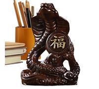 Decoración de mesa de serpiente, estatuilla de serpiente china,Estatua de serpiente decorativa Lucky Feng Shui Serpiente - Pequeñas decoraciones de escritorio Figuras de animales para estantería de me